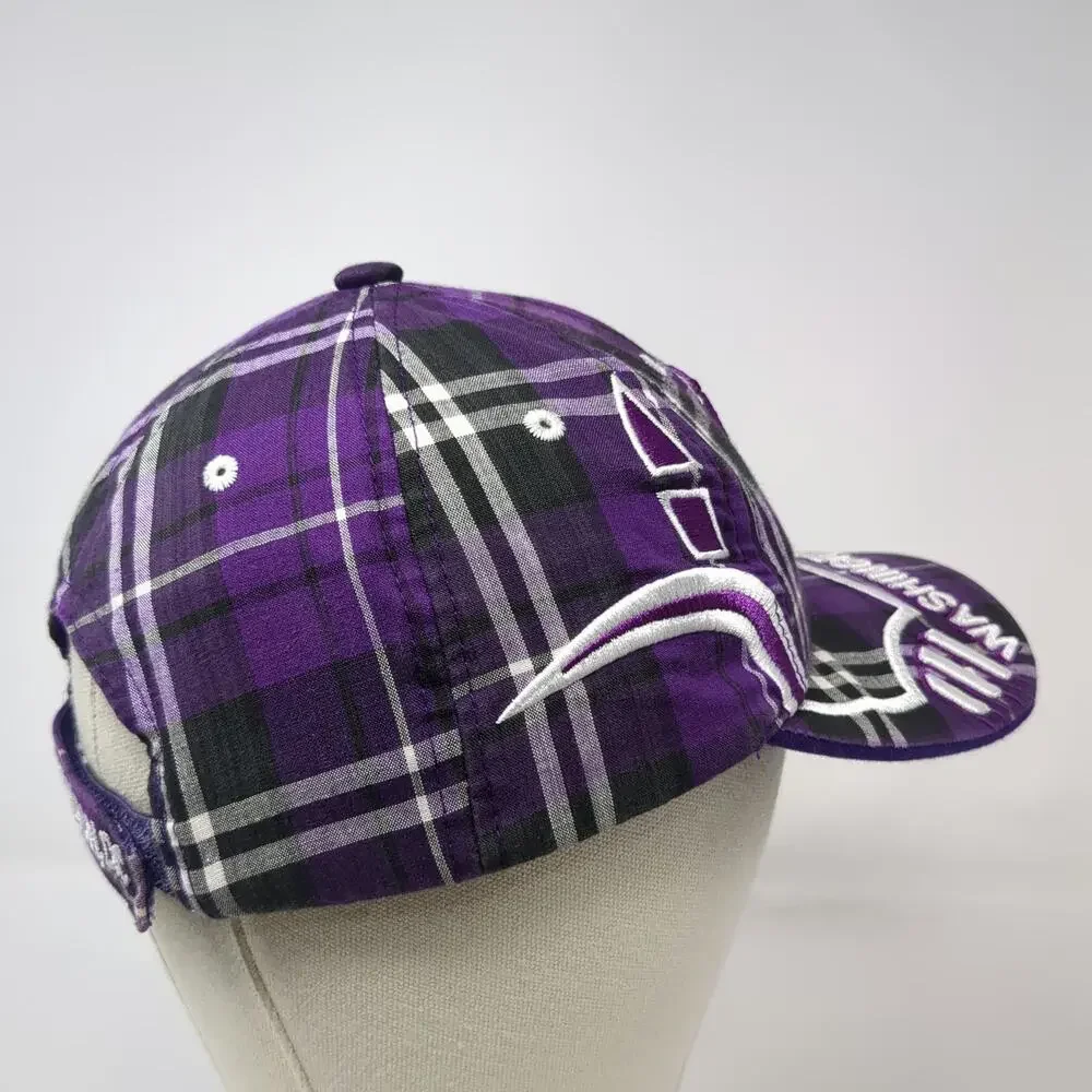 City Hunter Baseball Cap Purple One Size Plaid Interlocking DC Washington DC Hat